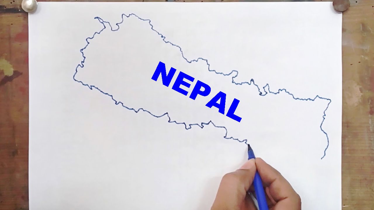 How to Draw Outline Map of Nepal || Map Drawing