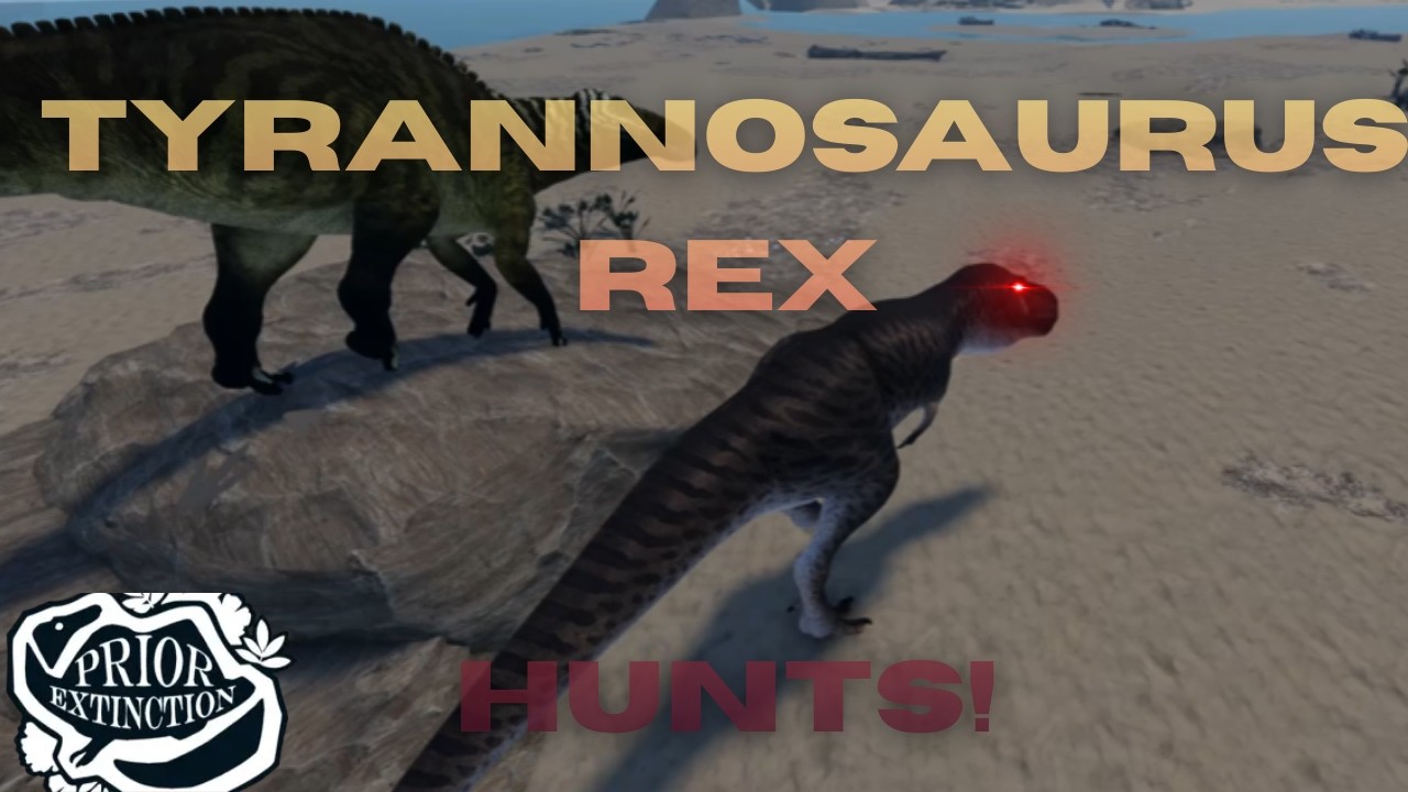 TYRANNOSAURUS REX TERRORIZES THE EDMONTO POPULATION!!!- Roblox Prior Extinction Recode