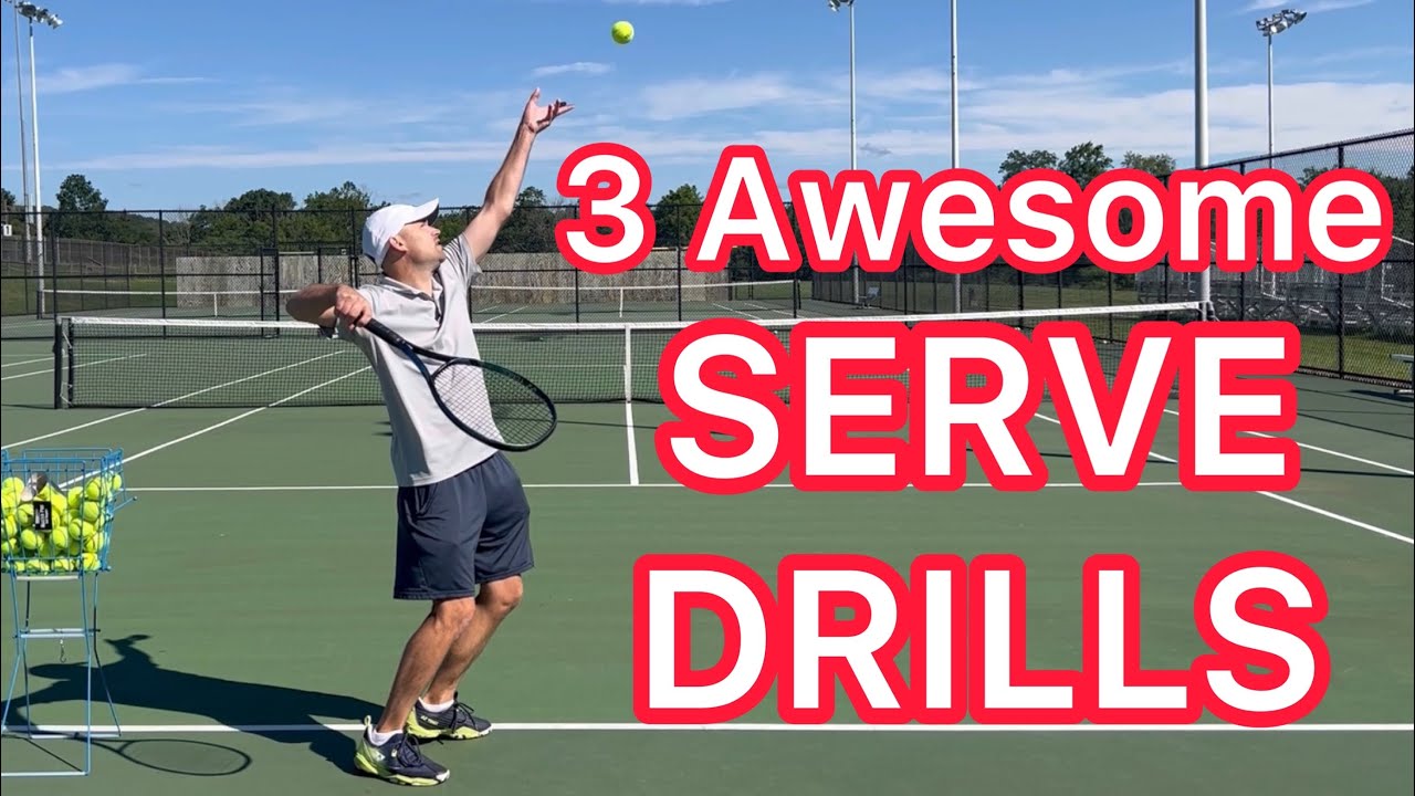 3 Awesome Serve Drills (Massive Tennis Improvement)