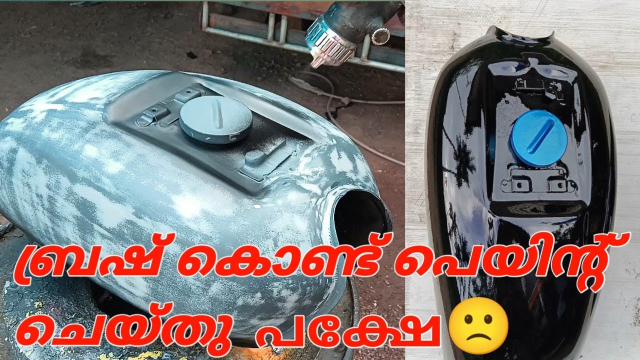 ബൈക്ക് ടെസ്റ്റ് ചെയ്യാൻ രണ്ട് പ്രാവശ്യം പെയിന്റ് ചെയ്തു. 🏍️  splendor bike painting