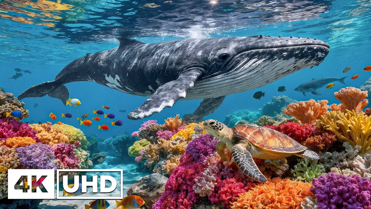 Подводные чудеса 4K – Полюбуйтесь морскими животными в лучшем аквариуме 4K 🐳 Расслабляющие виды оке