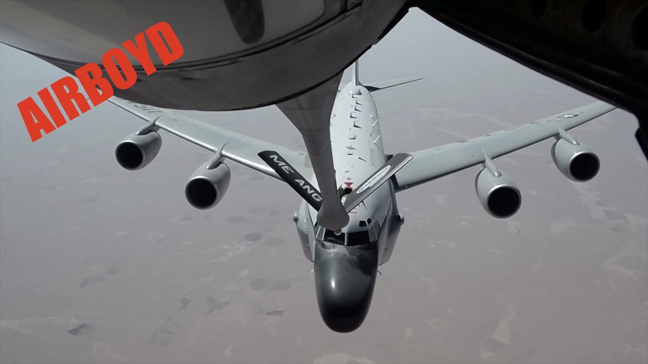 RC-135 Rivet Joint Refueling With KC-135 Tankers
