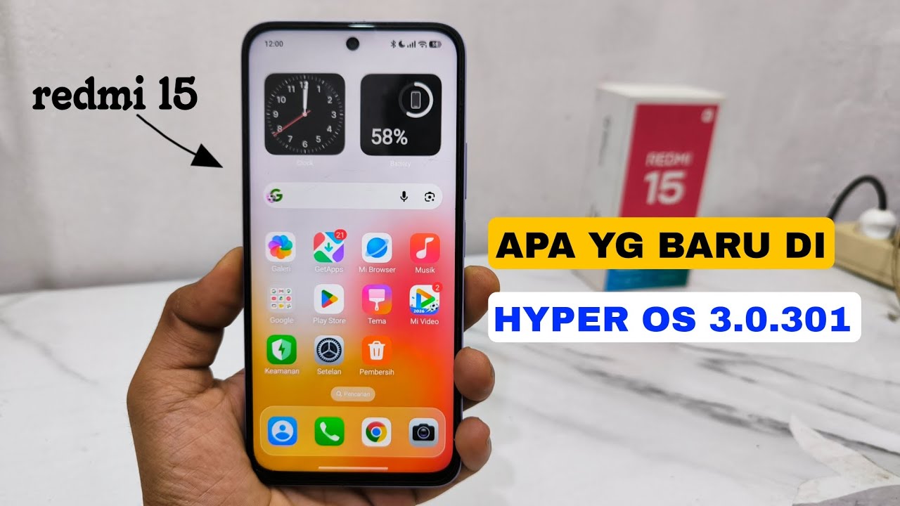 Redmi 15 hyper os 3.0.301 ini fitur2 baru nya