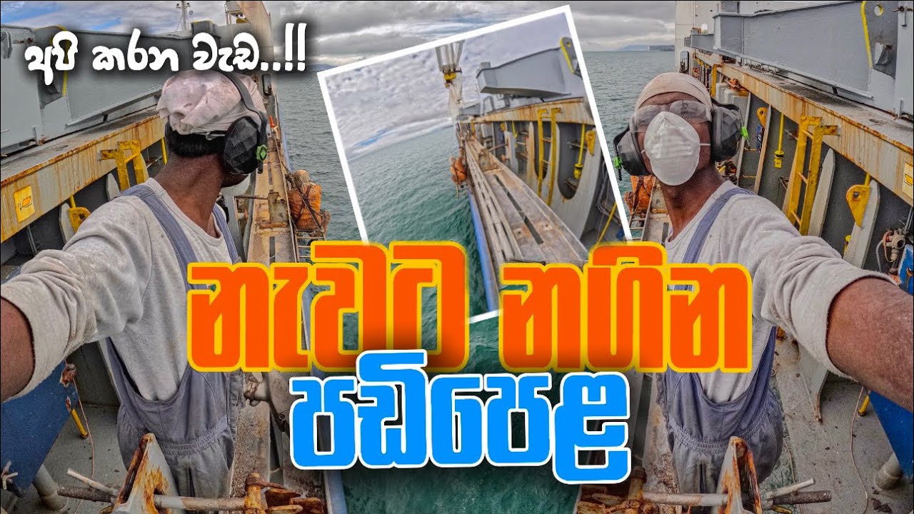 නැවේ කතාව 028😁| නැවට නගින පඩිපෙළ හැදුවා 🚢😁| Repaired Gangway Ladder On Ship 🚢🫡 #seafarerlk #sinhala