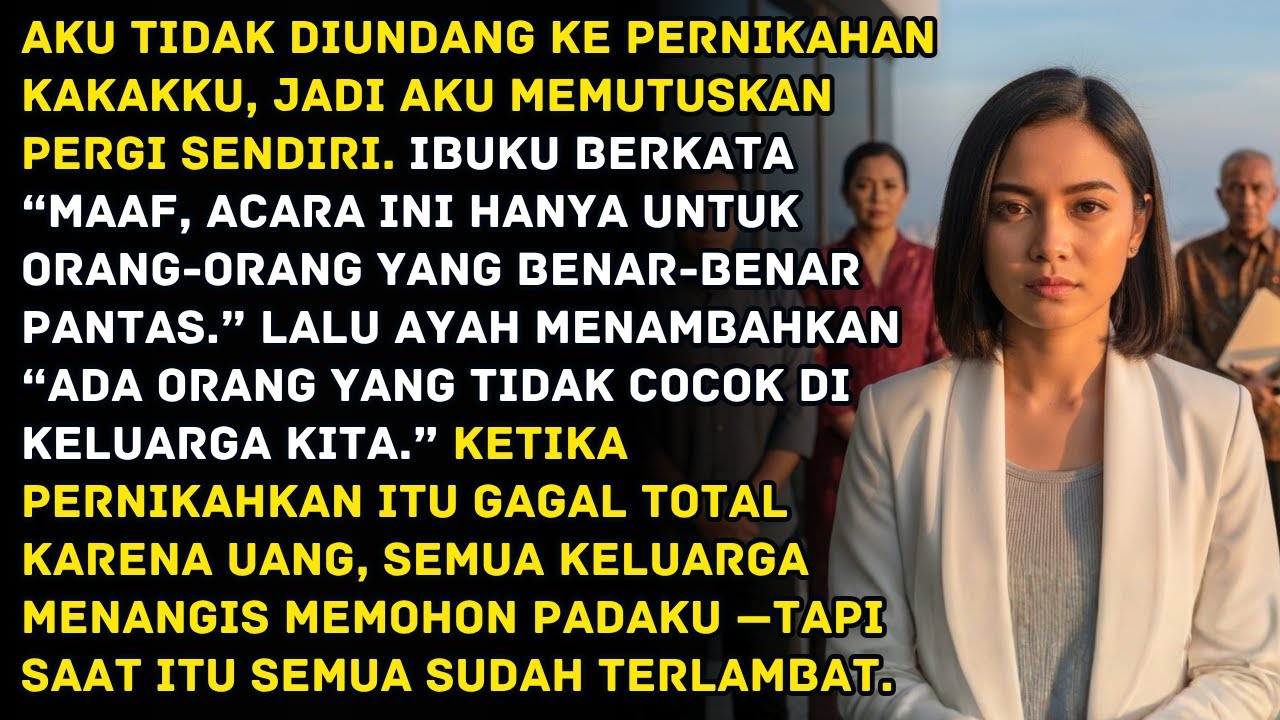 AKU TIDAK DIUNDANG KE PERNIKAHAN KAKAKKU, AKHIRNYA AKU PERGI JAUH – SAMPAI KELUARGA HANCUR SENDIRI!