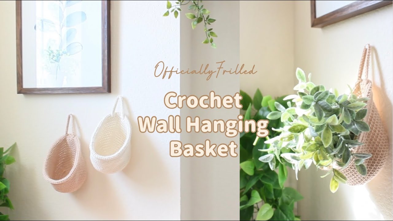 Crochet Hanging Basket Tutorial (Hanging Planter) |OfficiallyFrilled