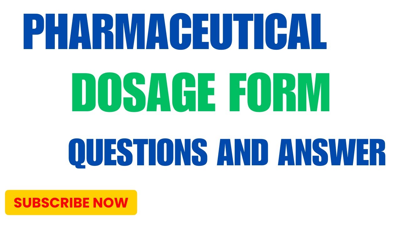 Pharmacy exam Questions and Answer