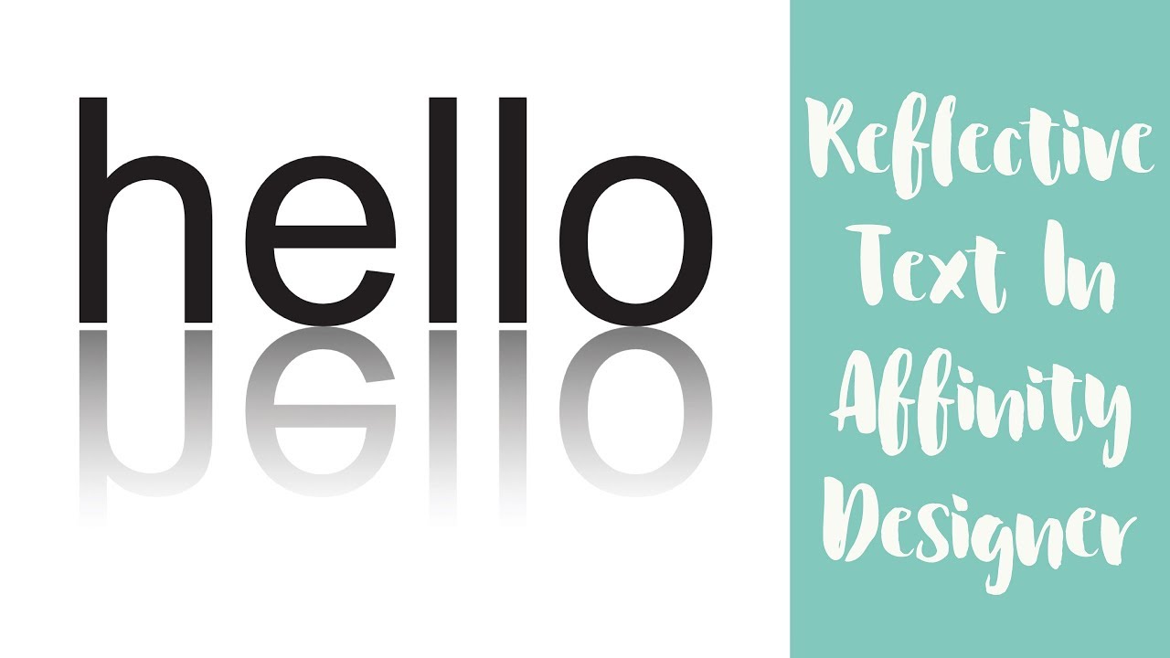 Reflection Text Effect In Affinity Designer