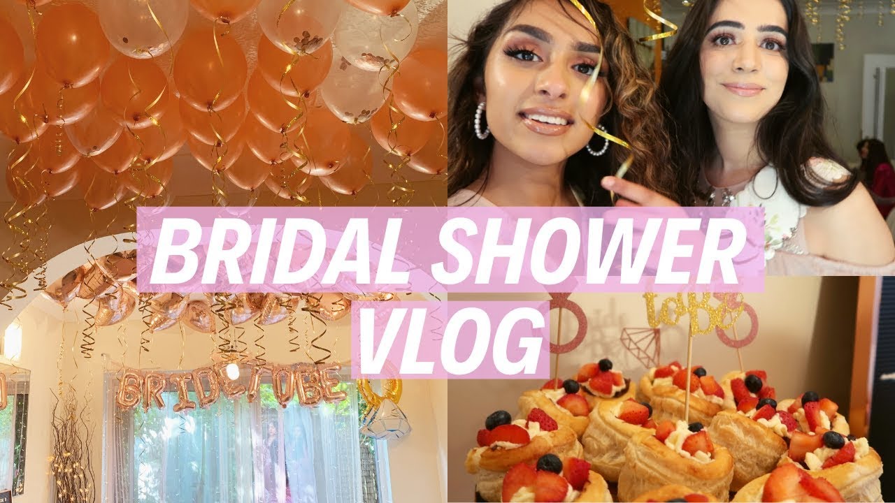 BRIDAL SHOWER VLOG: diy decorations, makeup and wedding stress
