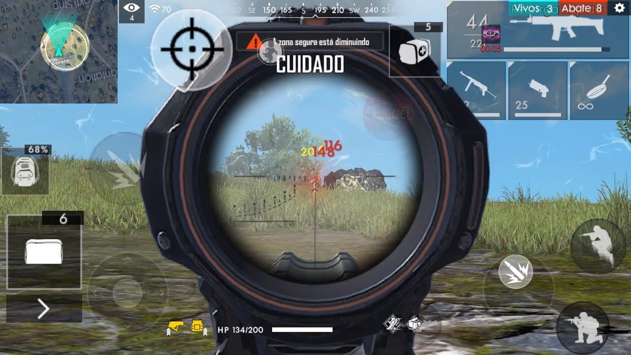 ENSINANDO COMO SUBIR CAPA COM QUALQUER MIRA SEM GRUDAR NO PEITO - FREE FIRE