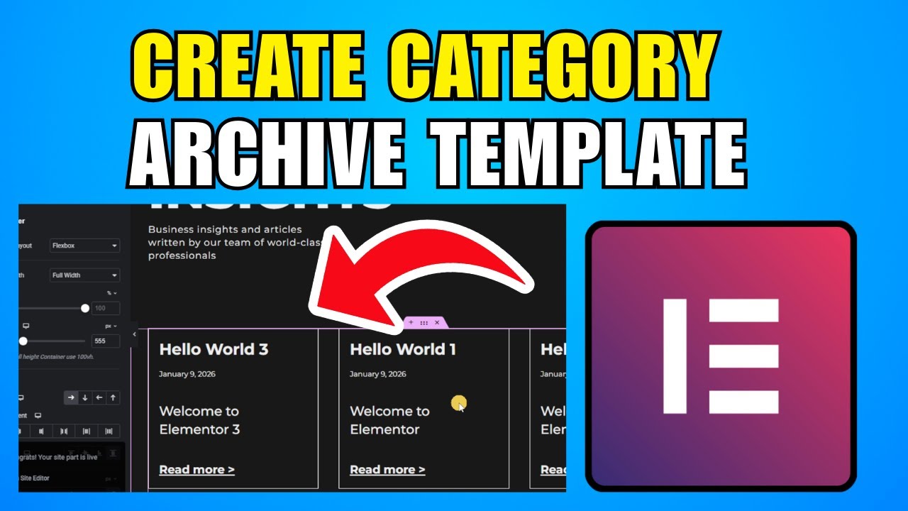 How To Create A Category Archive Template In Elementor WordPress (2026) (Best Method)