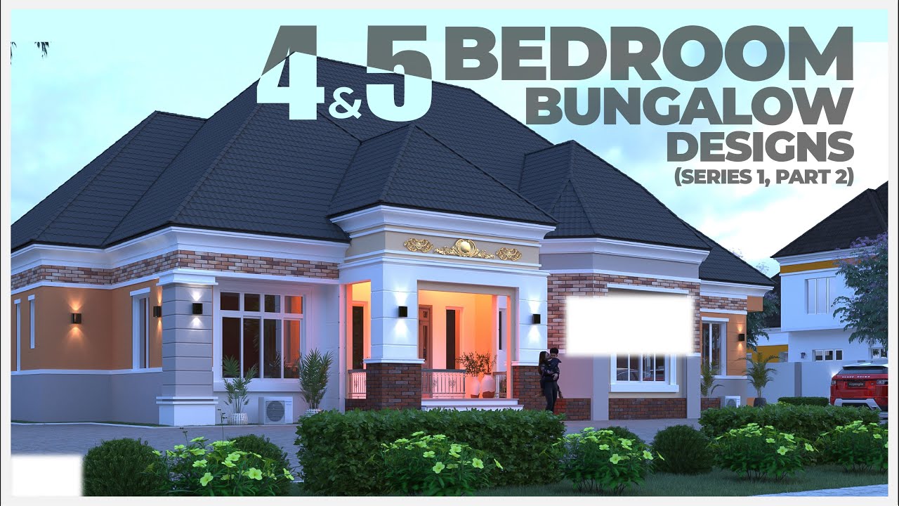 Top 5 Nigerian 4 and 5 BedRoom Bungalow Designs - Nigerian House Plans Series (Series 1, Part 2)