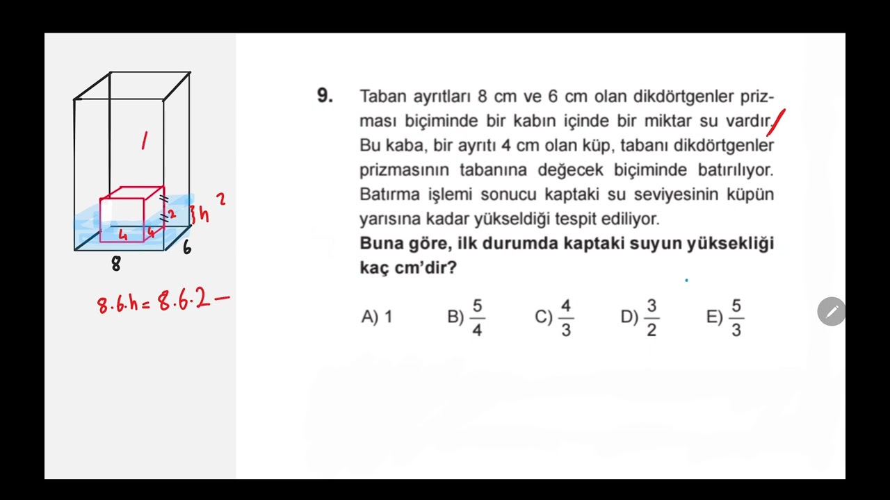 Bi Dene Yayınları | TYT Geometri Branş Denemesi 20 | 9. Soru Anlatımlı Video Çözümü