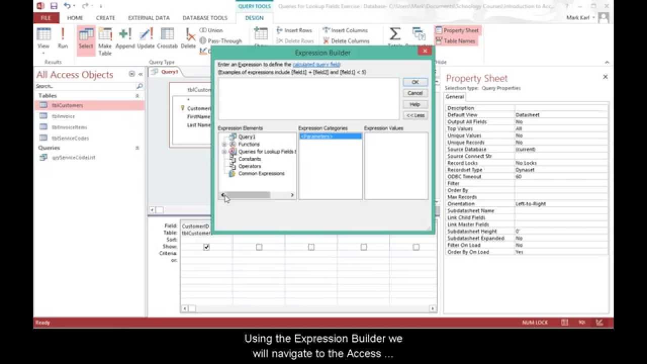 Queries for Forms & Combo Boxes