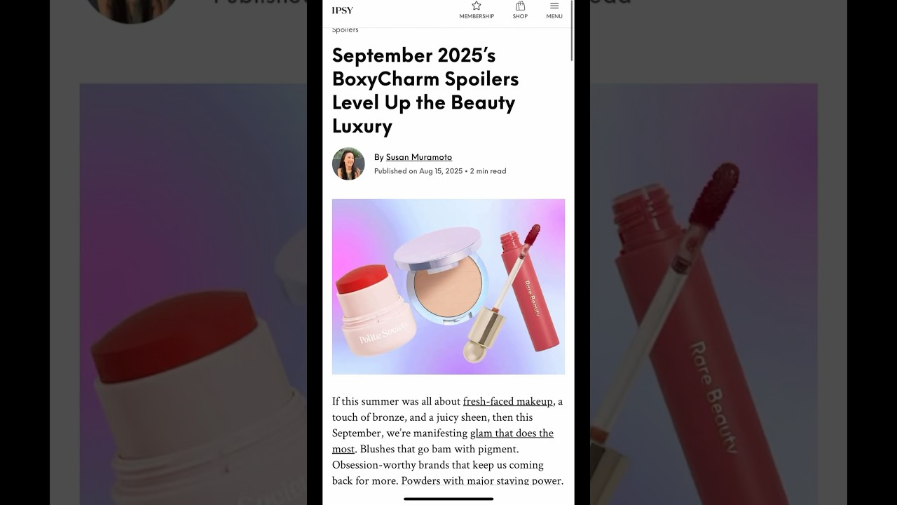 September boxycharm spoilers!! ‼️💖#boxycharm #ipsy #skincare #makeup #monthlysubscription #spoilers