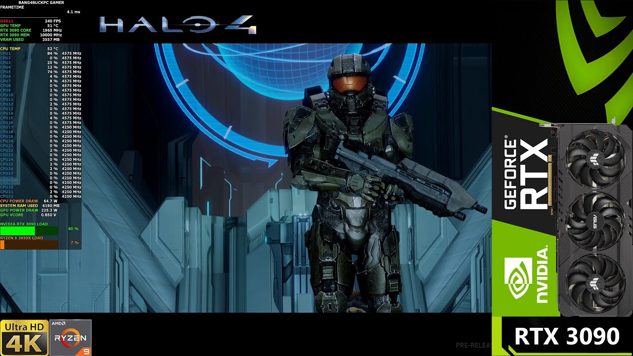 Halo 4 MCC Enhanced Settings 4K | RTX 3090 | Ryzen 3950X OC
