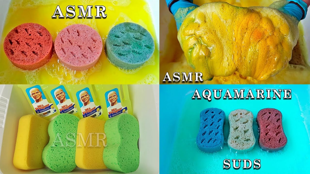 ASMR MR. CLEAN Sponge Squeezing COMPILATION ✨ Oddly Satisfying ASMR