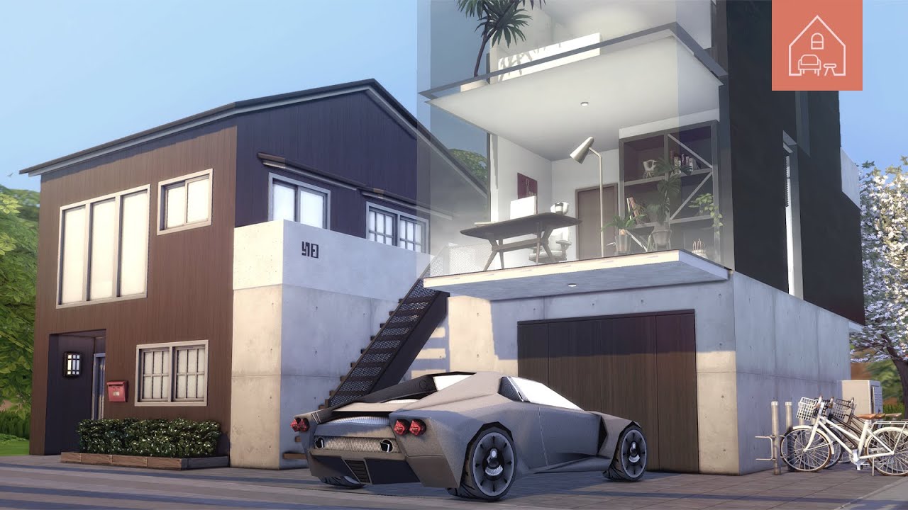 Glass Facade House 🏙️ | The Sims 4 Speed Build in 4K ✨ | No CC