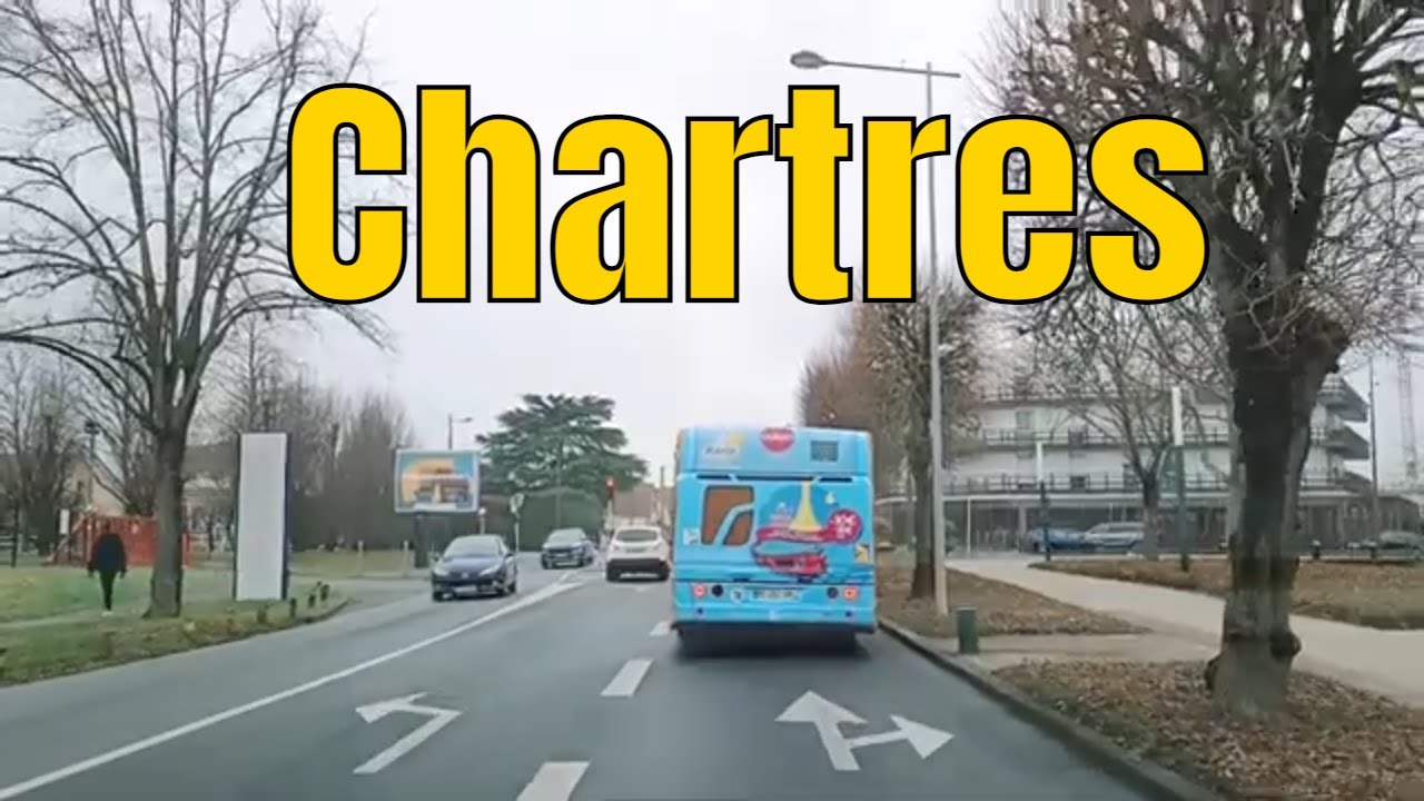 Chartres - 4K- Driving- French region