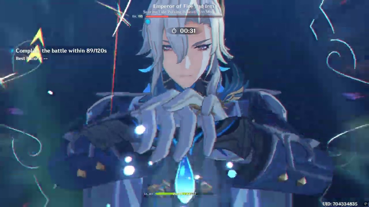 Genshin Impact Stygian Onslaught Dire Luna IV 7 cost C0 Neuvillette No Furina vs Crab