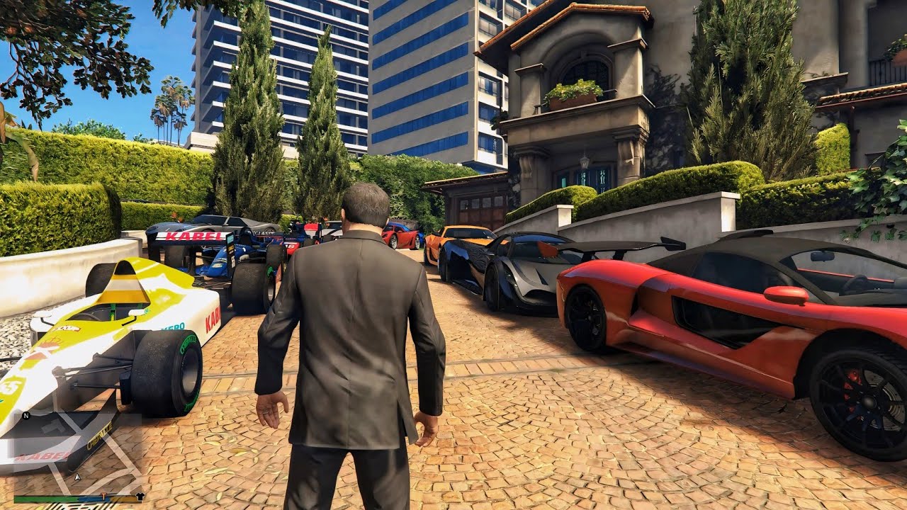 Gta V Enchanted - Michael Owns the Biggest Car Collection No One Can Match