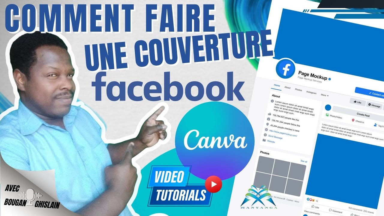 COMMENT FAIRE UNE COUVERTURE FACEBOOK SUR CANVA