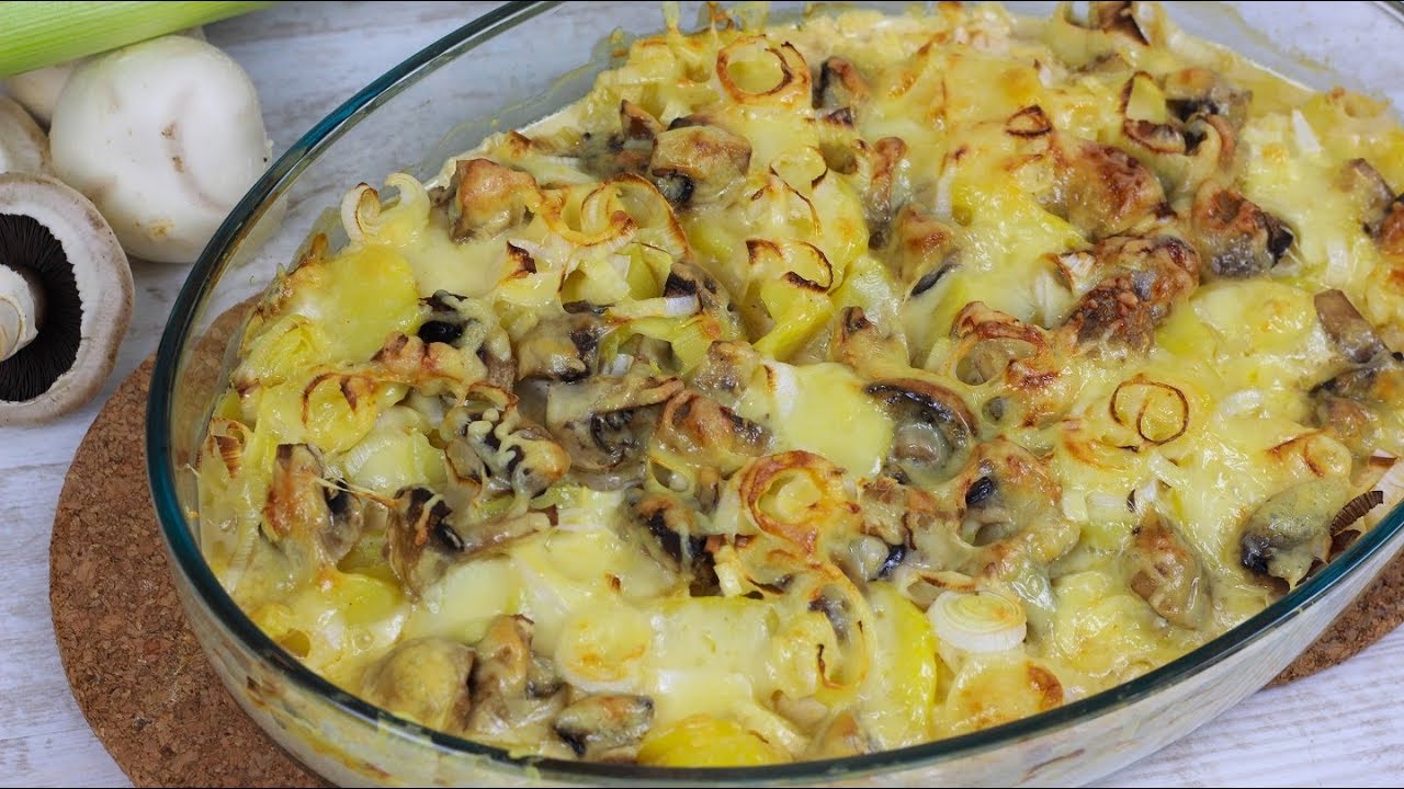 Kartoffelauflauf mit Champignons - Rucki Zucki Rezept