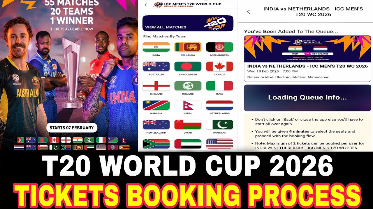 icc t20 world cup 2026 tickets booking process| icc t20 world cup tickets booking | t20 world cup