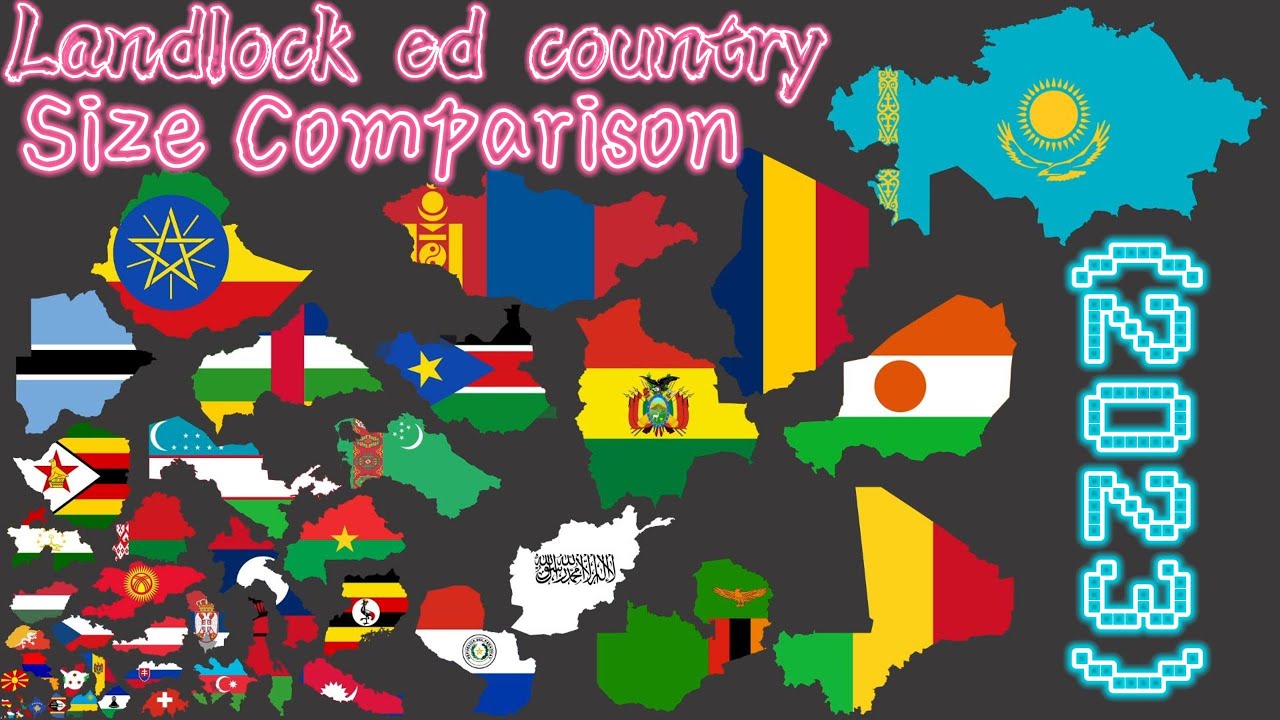 Landlocked country Size Comparison (2023)
