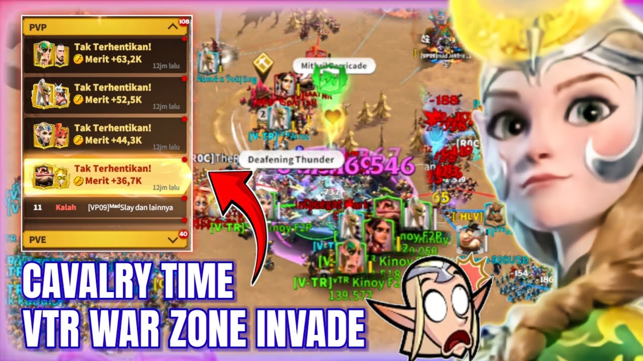 V-TR WAR ZONE 2‼️cavalry time cooked all dps - call of dragons gameplay 