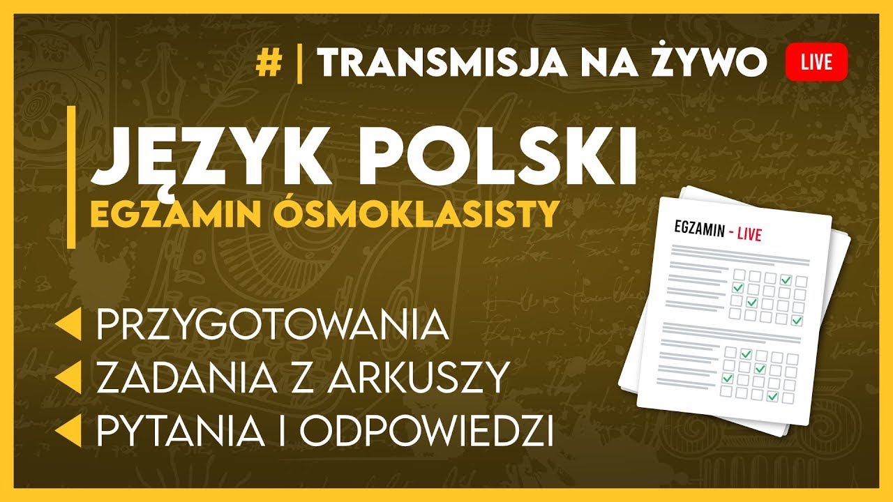 🔴[LIVE] JUTRO PRÓBNY EGZAMIN ÓSMOKLASISTY NOWA ERA 2026 - JĘZYK POLSKI - #egzaminosmoklasisty2025