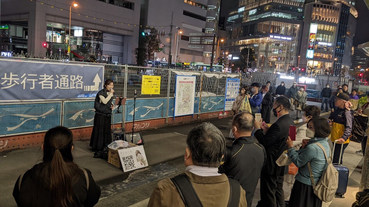 アノエリカ「大阪駅（第2部完全版）」2023.03.24　大阪駅中央南口ストリートライブ【兵庫県姫路市出身シンガーソングライター/パールボイスと謳われた透き通る声と表現力でポップスやR＆Bを歌う】