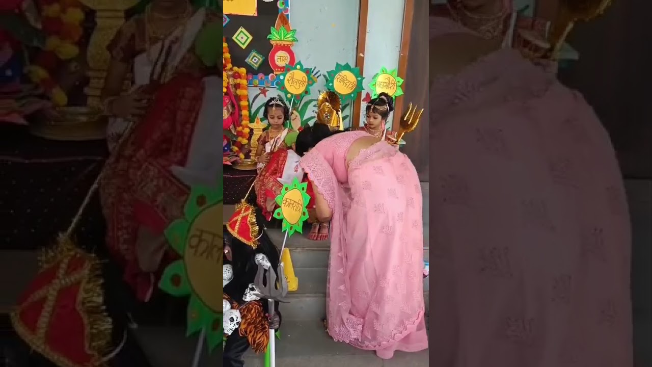 Navratri celebration and Kanya Pujan