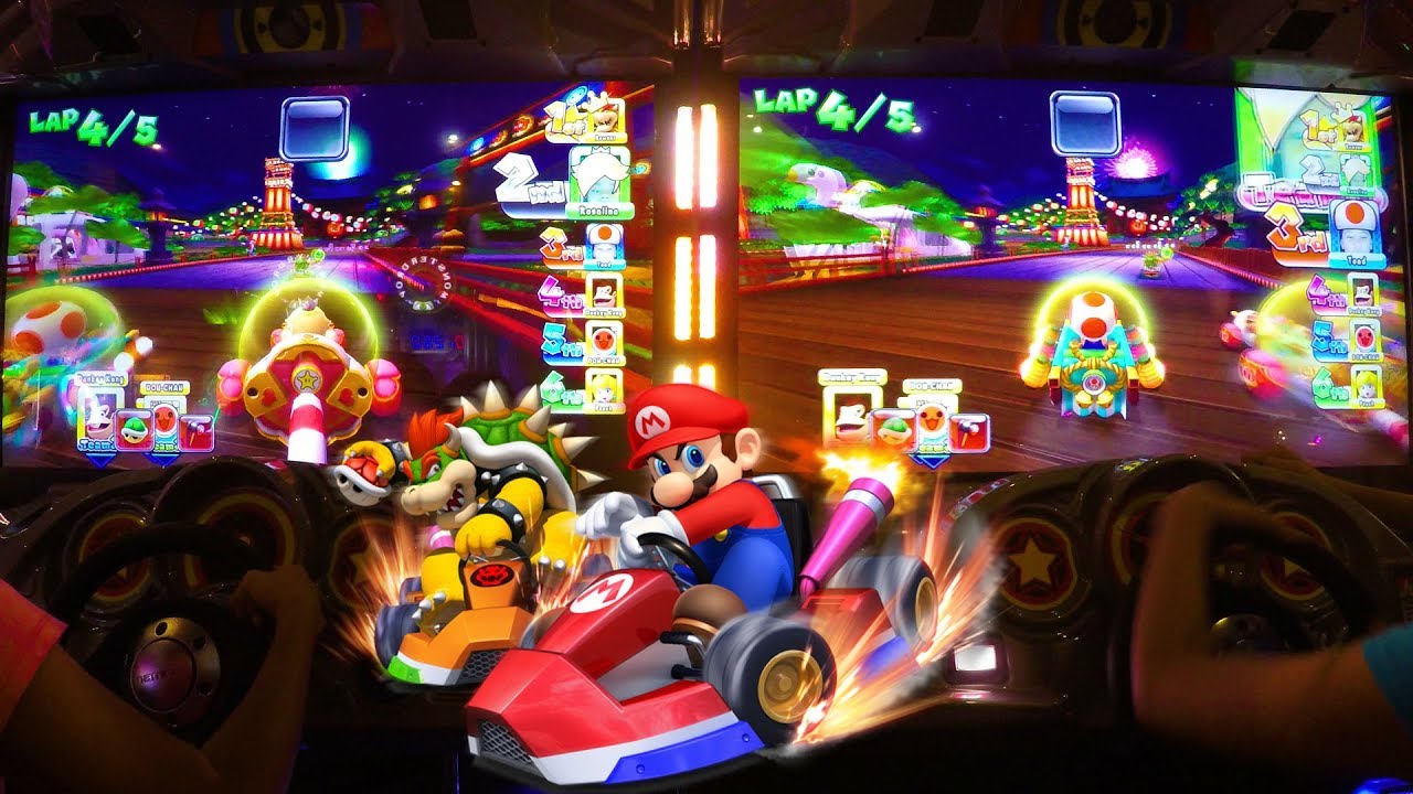 Arcade Mario Kart GP DX 2 Player CO-OP & Versus: Wario & Rosalina