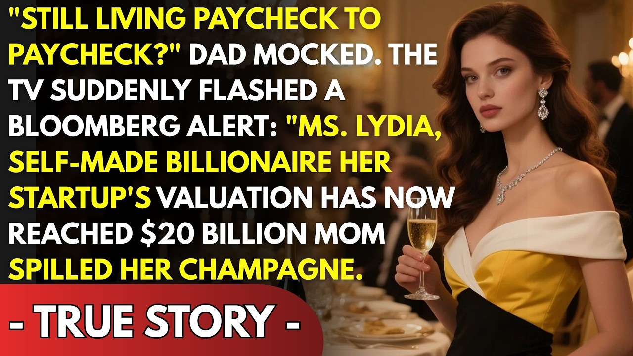 AT THE GALA DINNER, MY FAMILY CALLED ME ‘AVERAGE’ — THEN THE TV FLASHED A BLOOMBERG ALERT