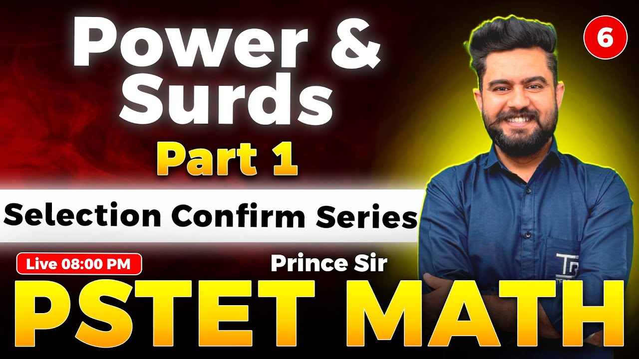 📘 PSTET Math Power & Surds Part 1 