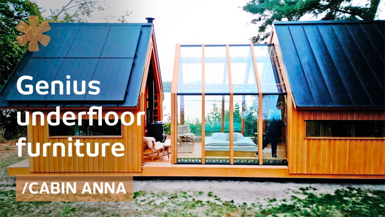 Sliding home enlarges with railed-walls, underfloor bed & tub reveal