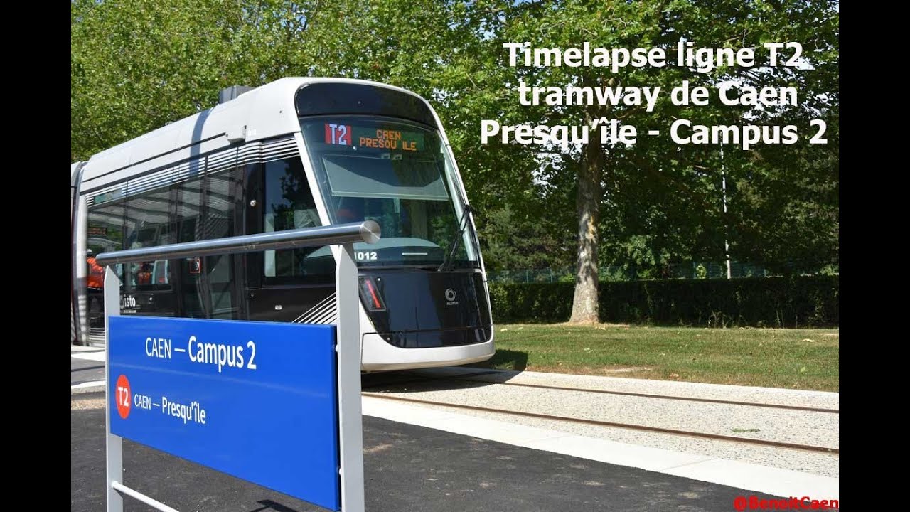 [Cab-ride] ligne T2 du tramway de Caen Presqu'île - Campus 2