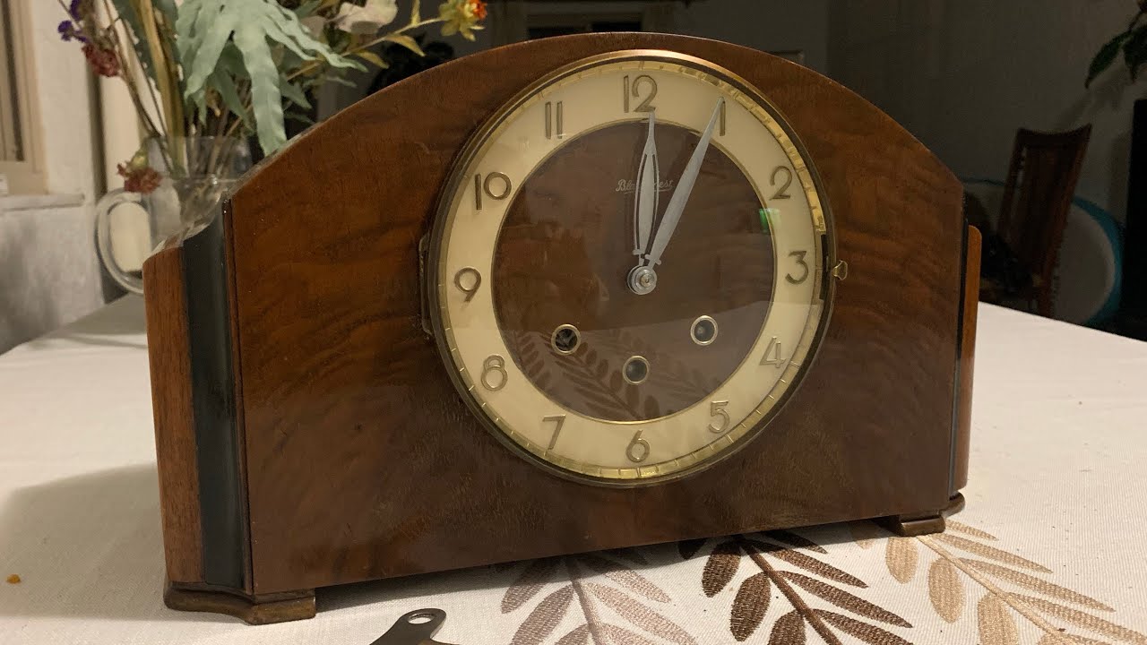 RARE! 1937 Blackforest art deco Dual Chime mantle clock (Mauthe Movement)