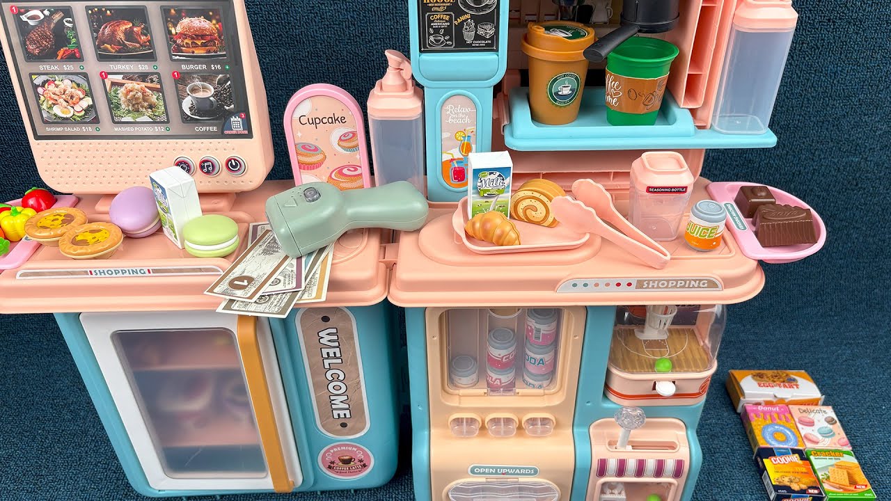 【Toy ASMR】 MEGA Multi-Function Toy Shop UNBOXING! Coffee Machine + Oven + Vending Machine ASMR