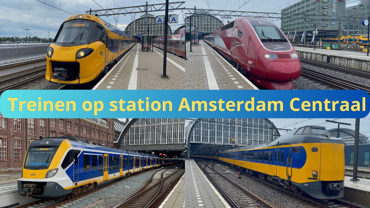 Treinen op station Amsterdam Centraal - 5 augustus 2023