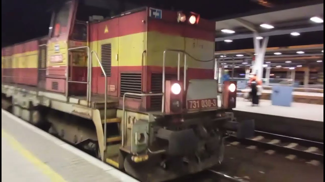 Průjezd nákladního vlaku v čele s 731 030-3 v Olomouci 2.5.2025 