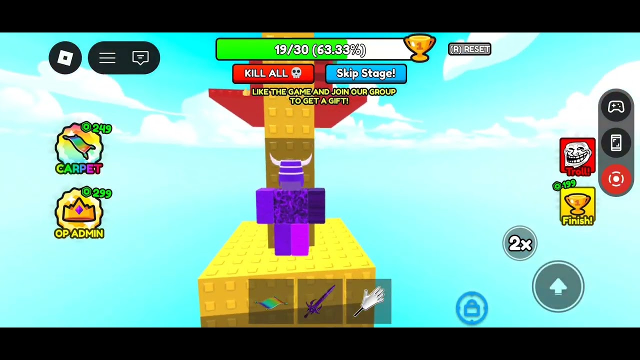 Wallhop to ADMIN obby - Roblox