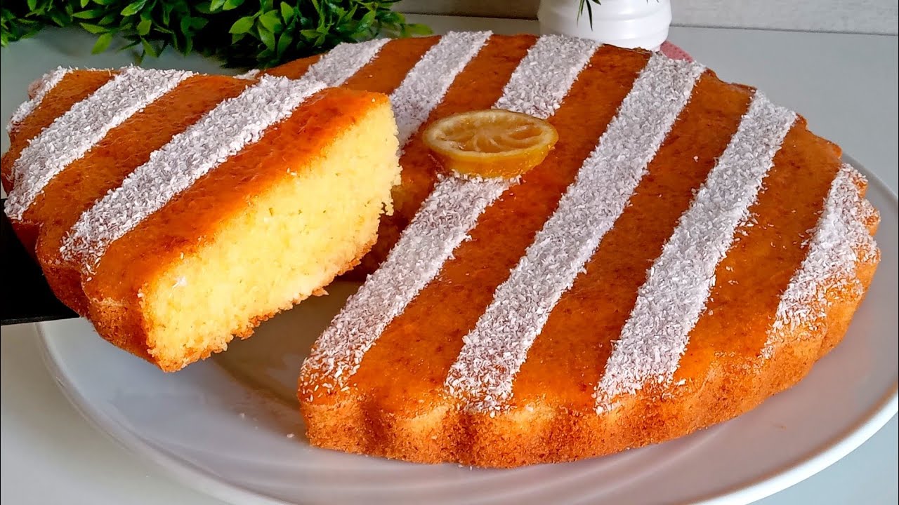 بسبوسة دانون لي دارت ضجة سهلة اقتصادية بمكونات متواجدة بكل بيت منعشة ولذيذة كذوب فالفم ذوبان