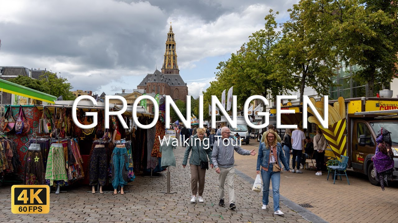 Groningen, Netherlands Walking Tour 2 4K