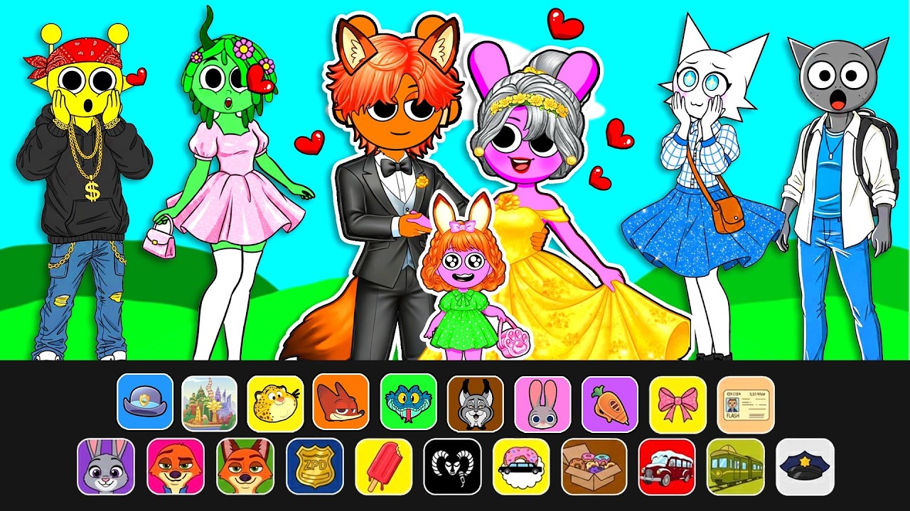 💥Paper DIY💥 SPRUNKI ZOOTOPIA EDITION! 🦊 Oren x Pinki Fox & Bunny Love Story 🐰