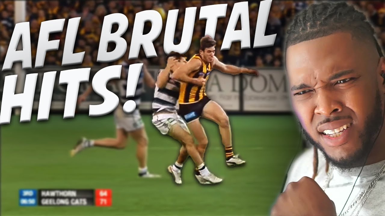 American Reacts To AFL Brutal Bumps And Tackles Of The Decade!