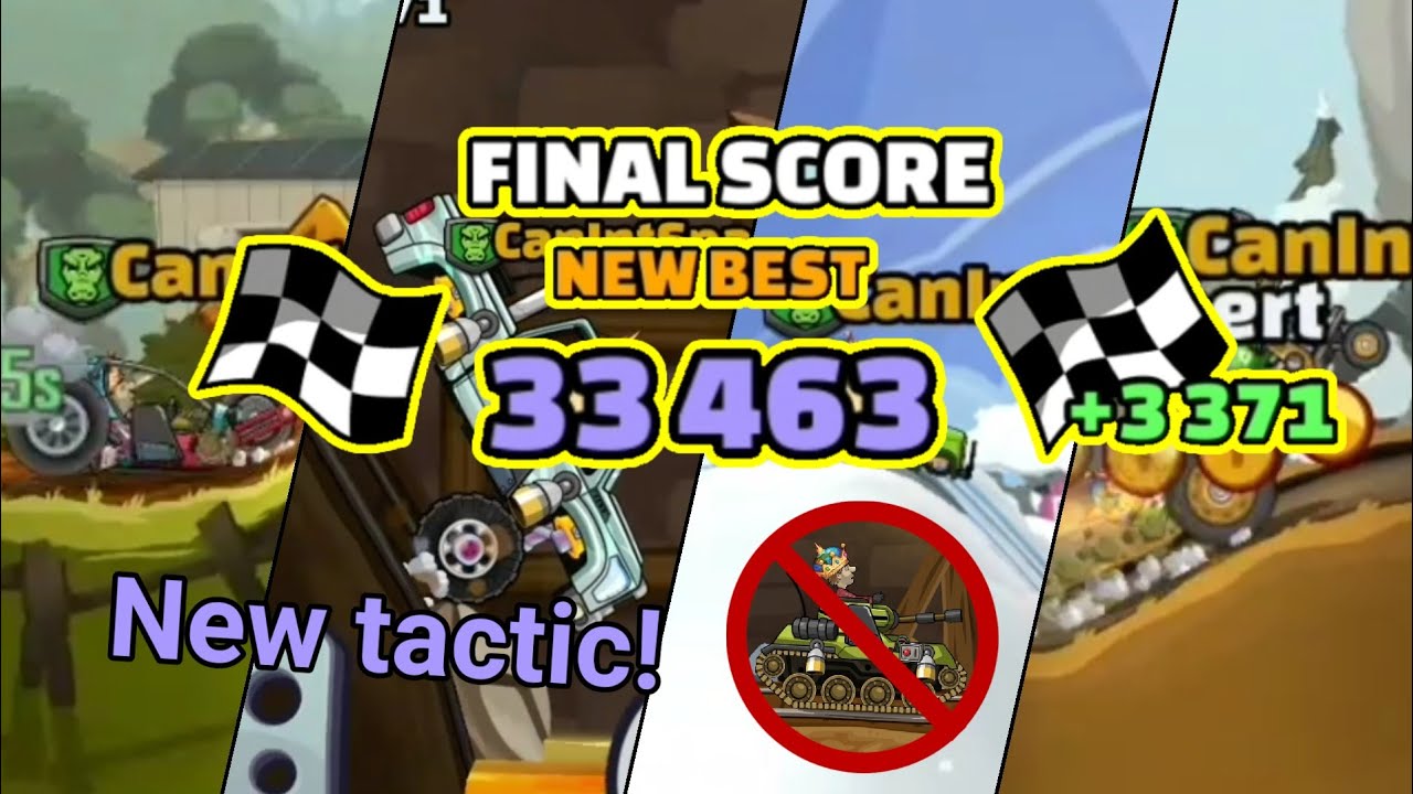 33463 points new tactic without TANK! - Team Event: To Rage, Or Not To Rage? - Hill Climb Racing 2