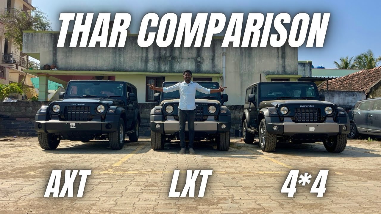 Mahindra Thar AXT vs LXT vs LXT 4×4 | Full Variant Comparison & Price in Salem