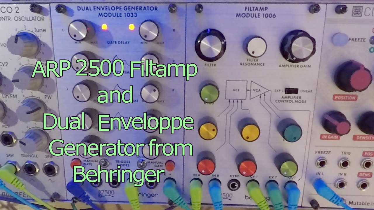 Trying out the ARP 2500 Filtamp(1006) and Dual Enveloppe Generator (1033)  From Behringer